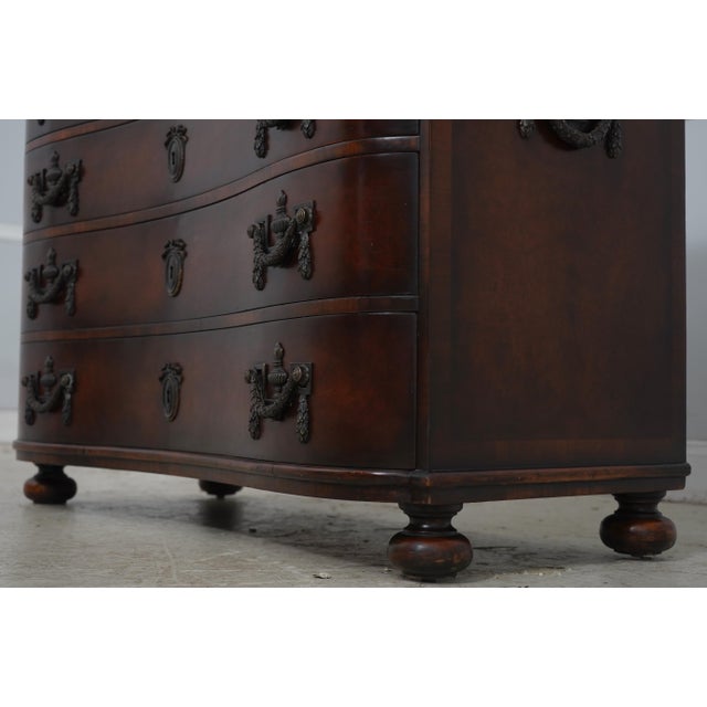 Maitland Smith Burl Walnut Serpentine Chest For Sale - Image 9 of 18