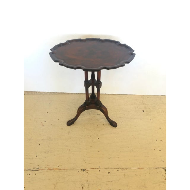 Antique Crotch Mahogany Chippendale Style Side Drinks Table For Sale - Image 11 of 11