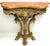 Mid-Century French Rococo Carved Pine Console Table With Rouge Marble Top For Sale - Image 4 of 5