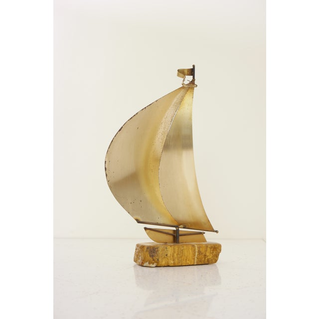 Vintage Brass Sailboat Sculpture Chairish