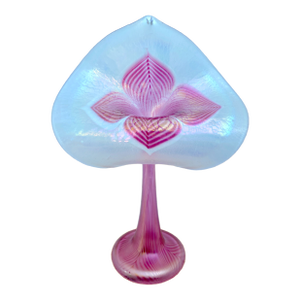 Late 20th Century Stuart Abelman Signed Jack-in-the-Pulpit Art Glass Vase