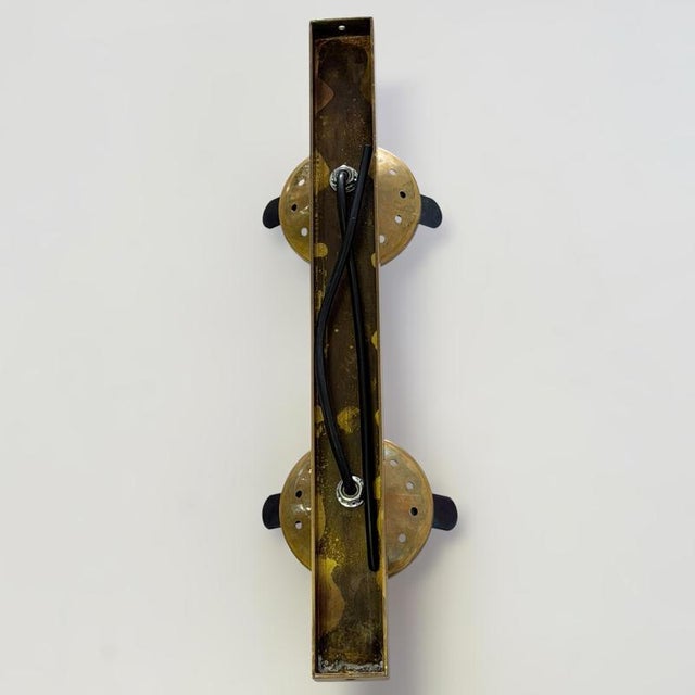 Stilnovo Brass and Opaline Glass Double Sconces, Italy, 1960s, Set of 2 For Sale - Image 10 of 18