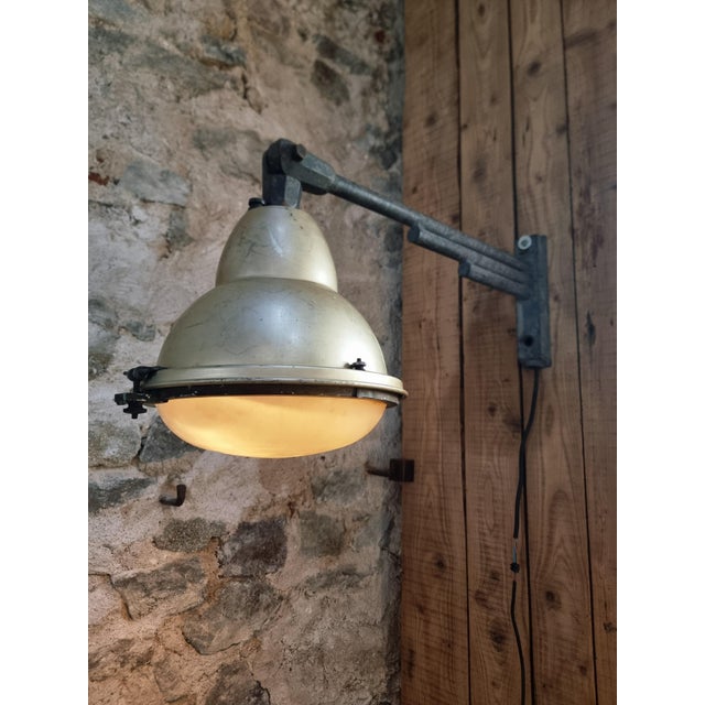 Vintage Street Wall Light in Metal and Glass, 1950s For Sale - Image 11 of 15