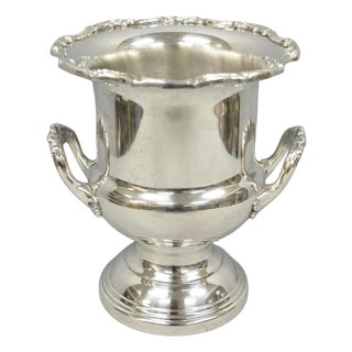 Vintage Leonard Silver Plated Trophy Cup Urn Champagne Chiller Bar Ice Bucket For Sale