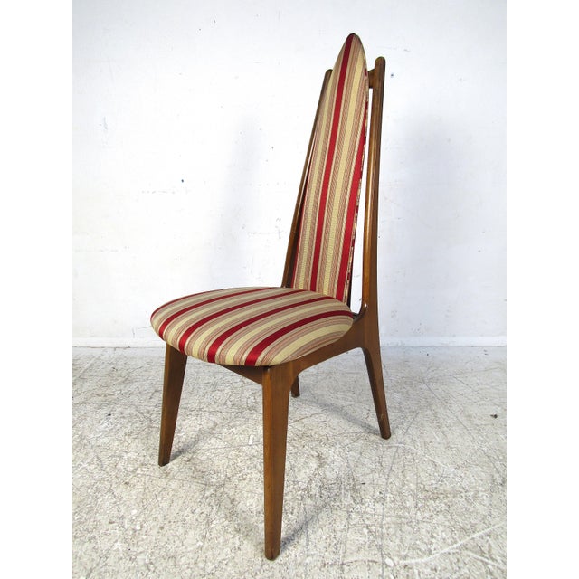 Mid 20th Century Mid 20th Century Highback Dining Chairs Attributed to Adrian Pearsall - 6 Pieces For Sale - Image 5 of 11