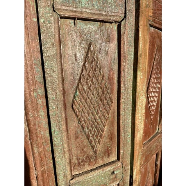 19th Century Indian Teak Bifold Panelled Door For Sale - Image 6 of 7