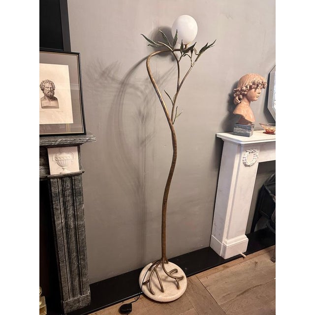 Large French Olivia Floor Lamp by Jean Claude Mahey, 1980s For Sale - Image 10 of 14