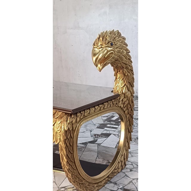 Gold 1960s Sculptural Gold Eagle Executive Desk For Sale - Image 8 of 9