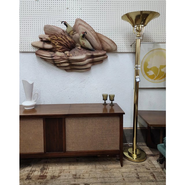Mid-Century Modern Mid-Century Style 3D Sculptural Wall Landscape With Rocks and Quails For Sale - Image 3 of 11