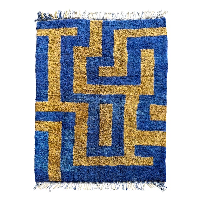 Moroccan Mrirt Beni Ouarain Wool Rug, 1990 For Sale
