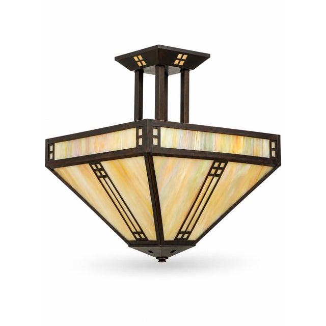 Age: Approx: 20 Years Old Details: Ceiling Mount Fixture High Quality Construction Arts & Crafts Style Ready To Wire By...
