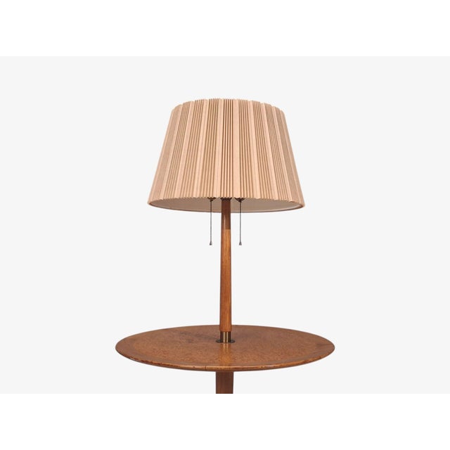 1940s 1940s Mid-Century Modern Edward Wormley, Rare Snack Floor Lamp, Wood, Brass For Sale - Image 5 of 15