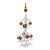Vintage 20" Italian Hand-Blown Soffieria Parise Vetro Glass Christmas Tree With Red & Gold Ornaments For Sale