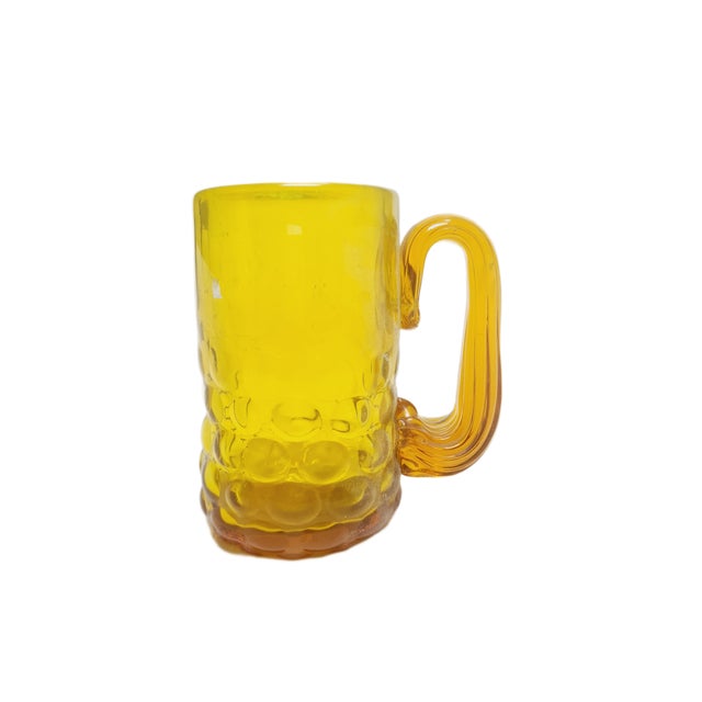 Beer Cup by J. Słuczan-Orkusz for Cracow Institute for Glassworks, Poland, 1970s, in Worn conditions. Designed 1950 to...