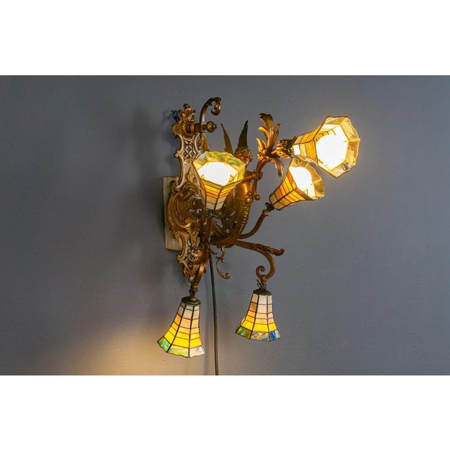 Vintage Bronze Wall Lamp For Sale - Image 5 of 18
