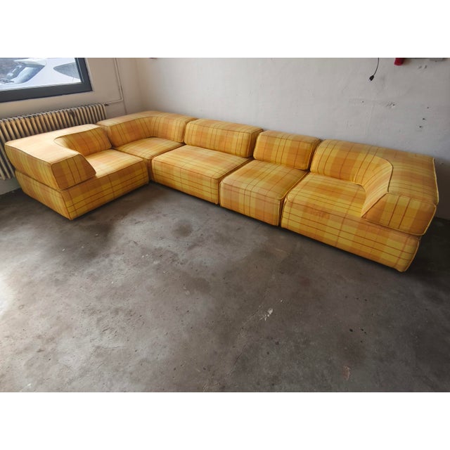 Yellow-Orange Five-Piece Cor Trio Modular Sofa by Team Form AG, 1970s For Sale - Image 4 of 10