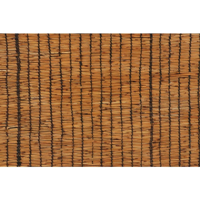 Tribal Vintage Tuareg Mat Runner, Warm and Rich Gold and Brown Stripes - Rug & Kilim For Sale - Image 3 of 8