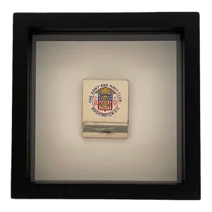 Mid 20th Century Vintage Framed Matchbook From the Army & Navy Club in Washington DC