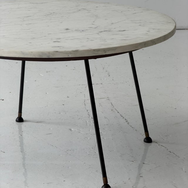 Italian 1960s Italian Carrara Marble Coffee Table For Sale - Image 3 of 9