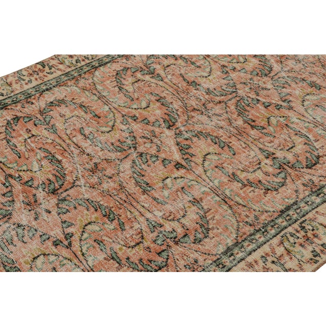 Rug & Kilim 1960s Vintage Zeki Müren European Style Rug With Floral Patterns Form Rug & Kilim For Sale - Image 4 of 7