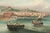 An antique oil-on-canvas painting in a period frame depicting a view of the Gulf of Naples, dating from the second half of...