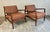 Matched Pair of Original Jens Risom Mid-Century Modern Lounge Chairs – Authentic Labels – Vintage Danish Modern Walnut Armchairs For Sale In New York - Image 6 of 12