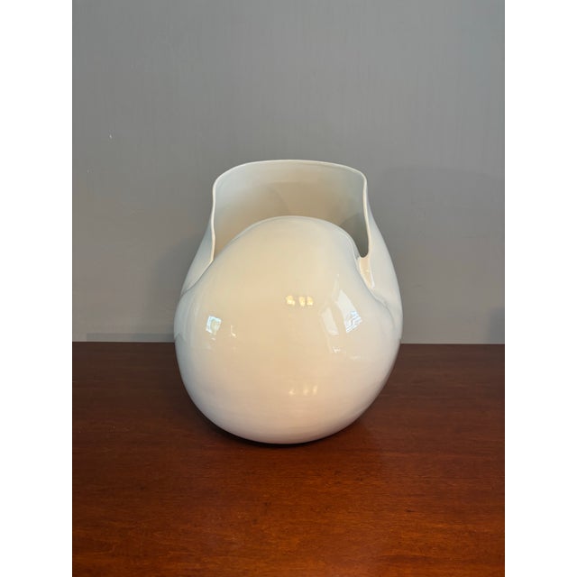 1970s 1970s Vintage Italian White Glazed Porcelain Nautilus Shell For Sale - Image 5 of 8
