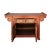 2000 - 2009 Chinese Distressed Brick Red Flower Altar Console Side Table Cabinet For Sale - Image 5 of 6