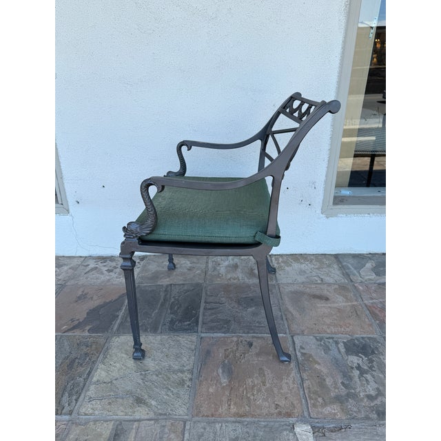S. Lecon Circa 1990 Neoclassical Cast Metal Patio Dining Set, 42 Inches For Sale - Image 17 of 18