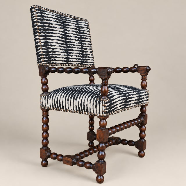 Baroque 17th–18th Century Flemish Baroque Carved Wood Armchair in Castel Baobab For Sale - Image 3 of 7