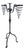 Hand Forged Iron Candelabra 26.5″ (67cm) Sculptural Spiral Single Candle Stand Antique Finish For Sale