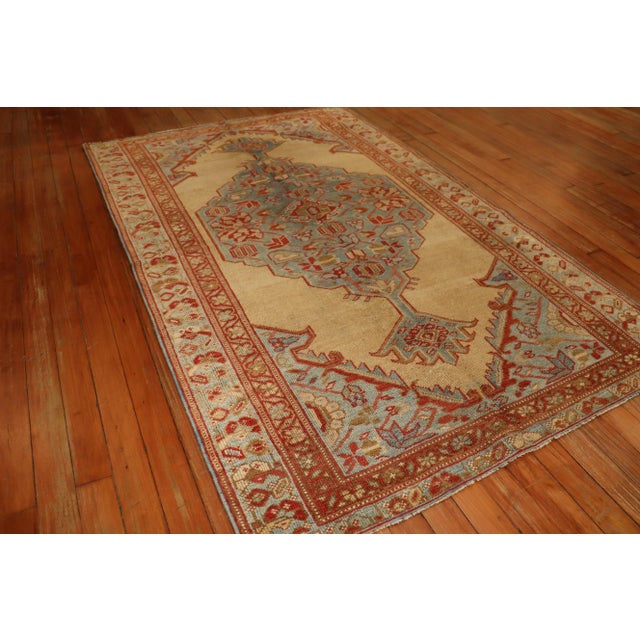 Textile Khaki Antique Rug, 3'4'' X 5'4'' For Sale - Image 7 of 9