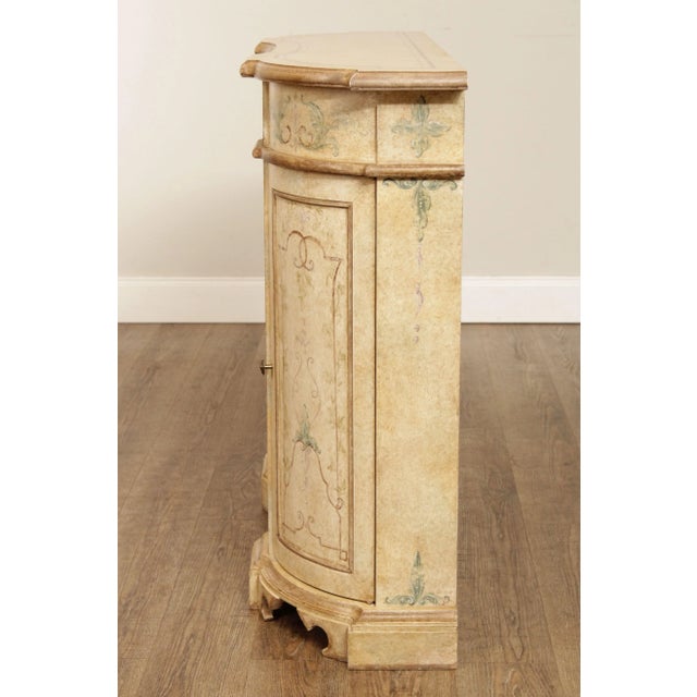 Italian Venetian Hand Painted Serpentine Front Console For Sale - Image 11 of 13