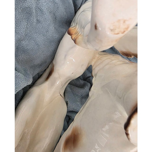 Mid-Century Borzoi Dog Sculpture by Paul S., Italy – Large Ceramic Russian Wolfhound Figurine For Sale In Atlanta - Image 6 of 7