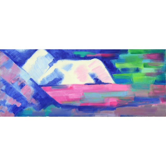 Modern Large Scale Painted Desert Oregon Abstracted Landscape -- Spring Mountain View by Erle Loran For Sale - Image 3 of 3