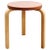 Alvar Aalto Stool in Leather for Artek, 1960s For Sale - Image 10 of 11