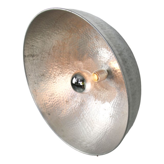 Large Vintage Aluminum Wall Lamp For Sale