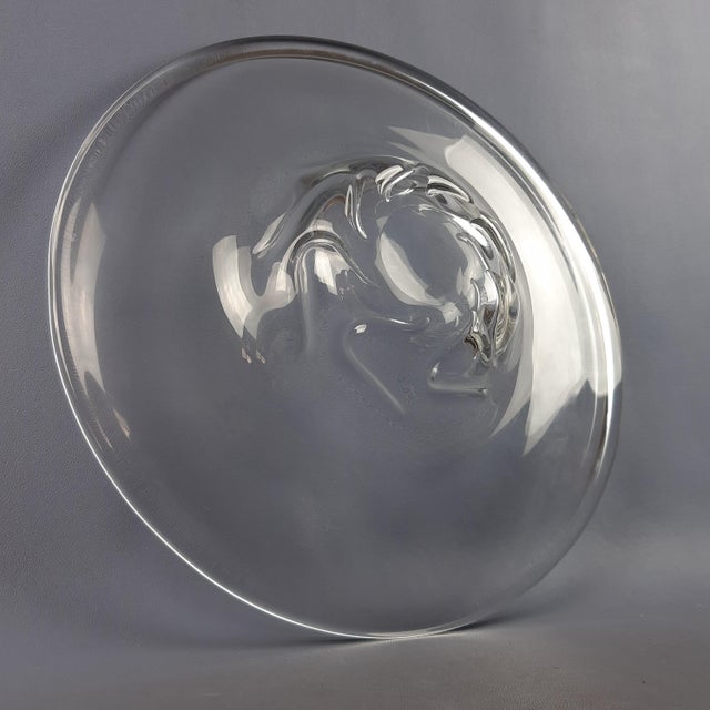 Transparent Glass Centerpiece from Daum, France, 1970s For Sale - Image 4 of 15