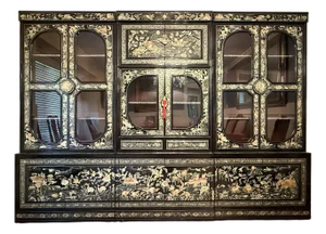 1960s Korean Mother of Pearl Inlay Cabinet Display