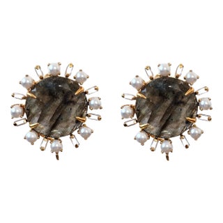 Elsa Studs, Grey, Clip On For Sale