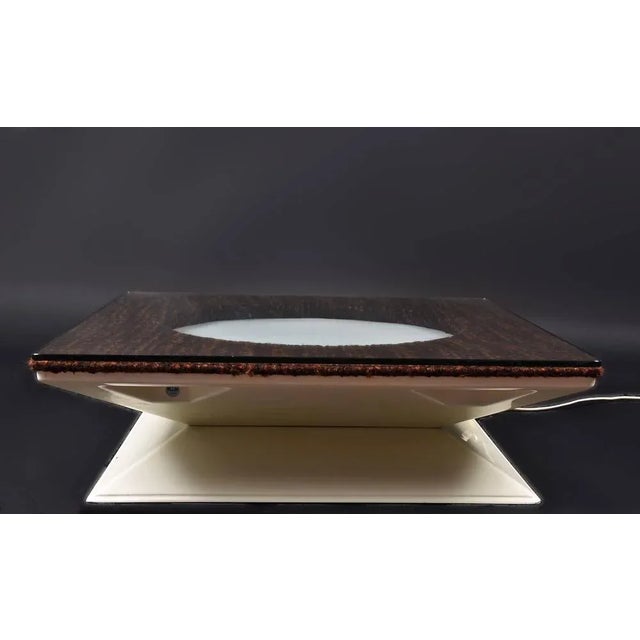 Glass Mid-Century Modern Italian Coffee Table with Internal Light from MIM, 1970s For Sale - Image 7 of 10