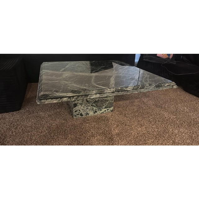 Postmodern 1970-1980s Italian Vintage Postmodern Green Alpi Coffee Table For Sale - Image 3 of 3