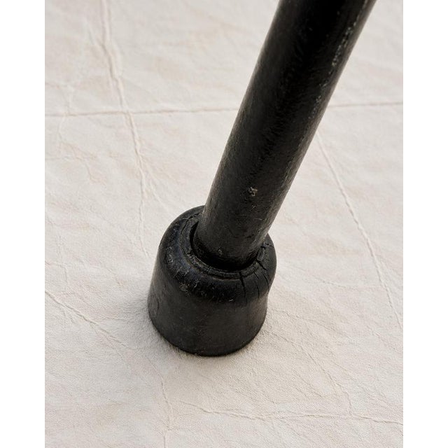 Mid-Century Rattan Cane and Iron Bar Stool attributed to Dennis Lennon, 1950s For Sale - Image 6 of 9
