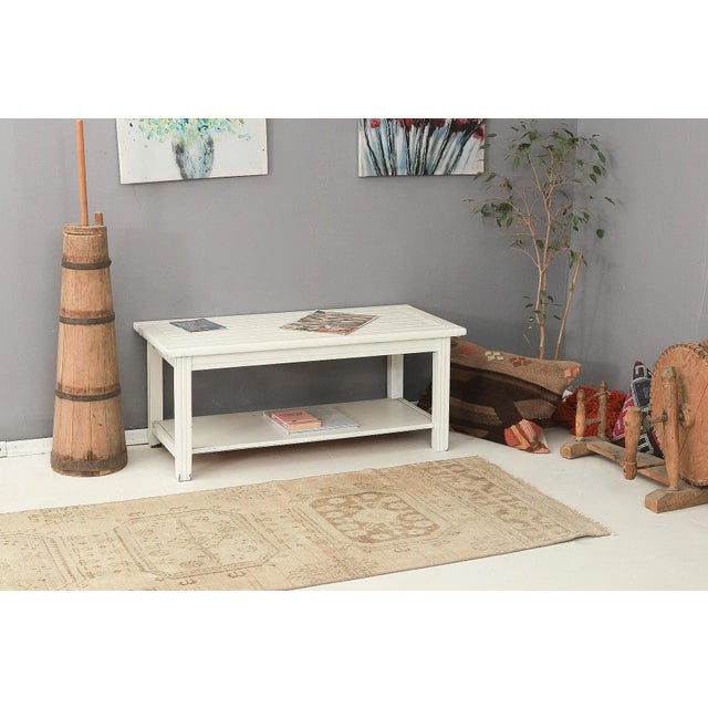 Mid 20th Century Vintage Washed Out Oushak Rug For Sale In Los Angeles - Image 6 of 7