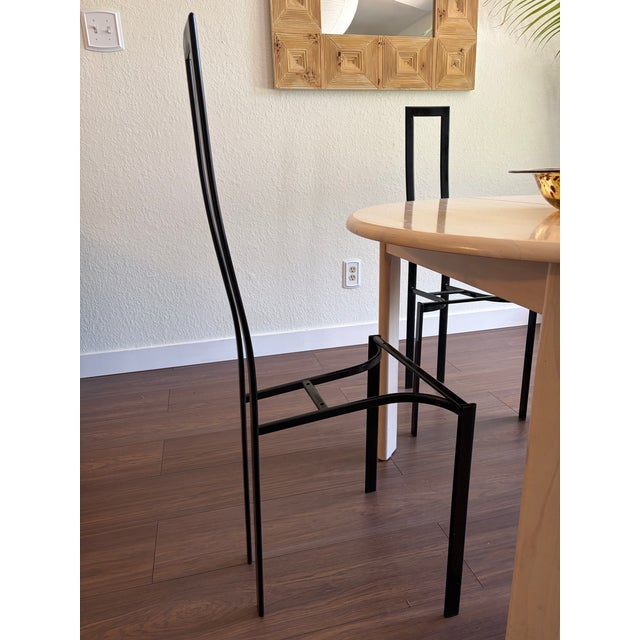 Cattelan Italia 1980s Postmodern Italian Dining Chair Frames by Maurizio Cattelan, 1980s, Set of 4 For Sale - Image 4 of 8
