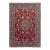1950s Rosette Designed Handknotted Isfahan Wool Rug in Red For Sale