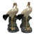Early 20th Century Chinese Export Majolica Style Crane Spill Vases - A Pair For Sale