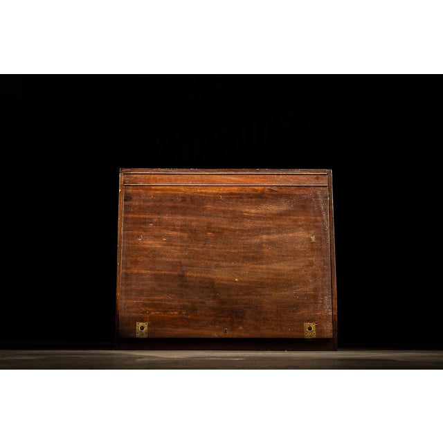 Mid-20th Century Solid Mahogany Diaform Wheel Dresser Machinist’s Chest For Sale - Image 9 of 10