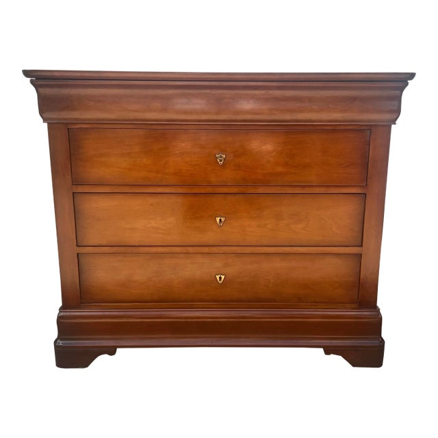 French Mid-Century Modern 1960's Louis Philippe Walnut Commode For Sale