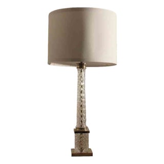 French Art Deco Cut Glass Table Lamp, 1920s For Sale